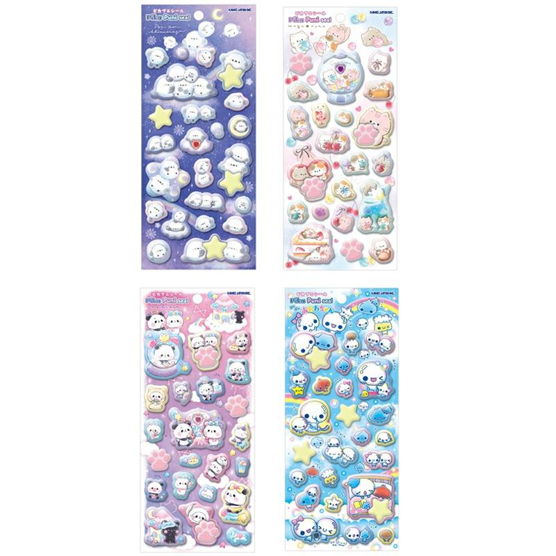 カミオジャパン プカプニシール シマエナガ もぐにゃん もちもちぱんだ