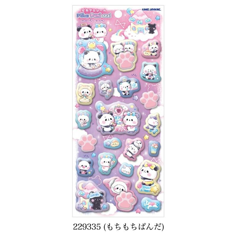 カミオジャパン プカプニシール シマエナガ もぐにゃん もちもちぱんだ