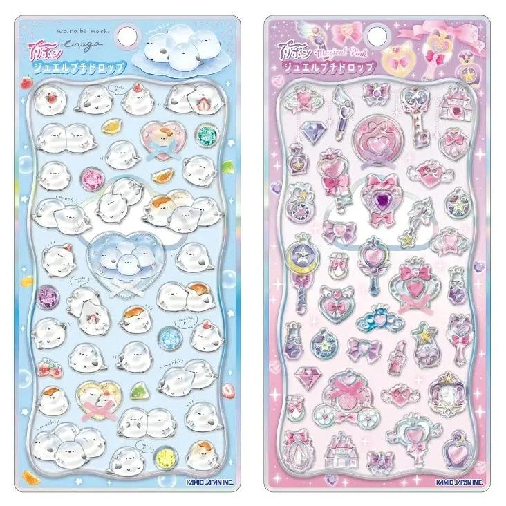 カミオジャパン リボンジュエルプチドロップステッカー ぷくぷくあわわ