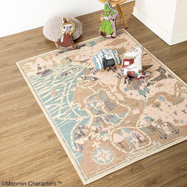 ラグマット MOOMIN ムーミン 谷の景色 ラグ おしゃれ 北欧 防ダニ 冬