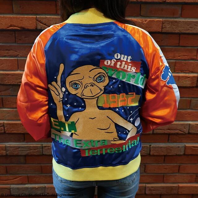 E.T.「キラキラバイセコー」 スカジャン 刺繍 キャラクター キャラ