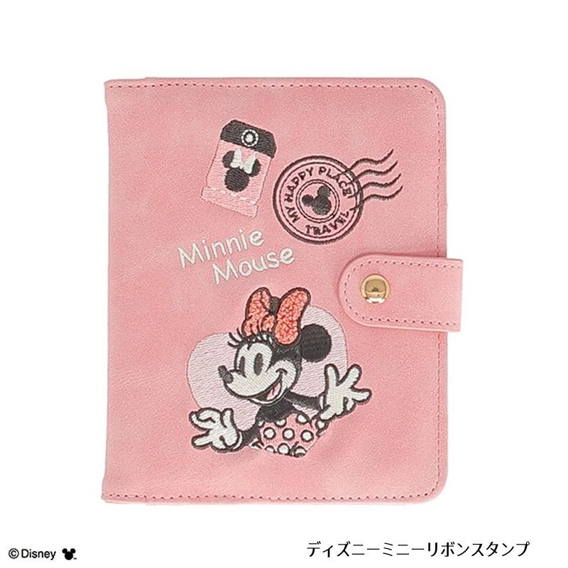 パスポートケース キャラクター ディズニー ミニー リボンスタンプ