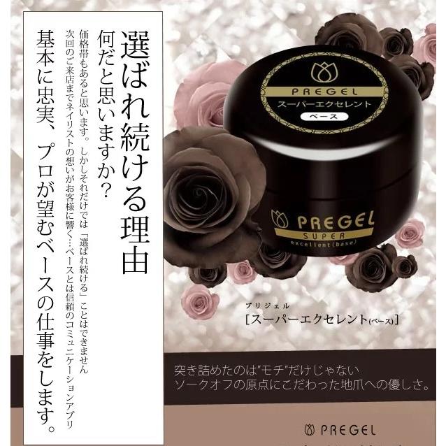 検定 PREGEL エクセレントベースa 4g ジェル ベース ネイル 爪 強度 UV