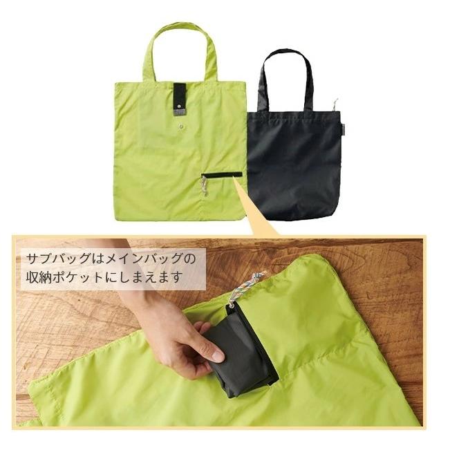 【のたりです】エコバッグ、サブバッグ　Miyako Kawaguchiさん ポータブルツインバッグ COCORO 1279 エクイップ 大容量 保冷バッグ