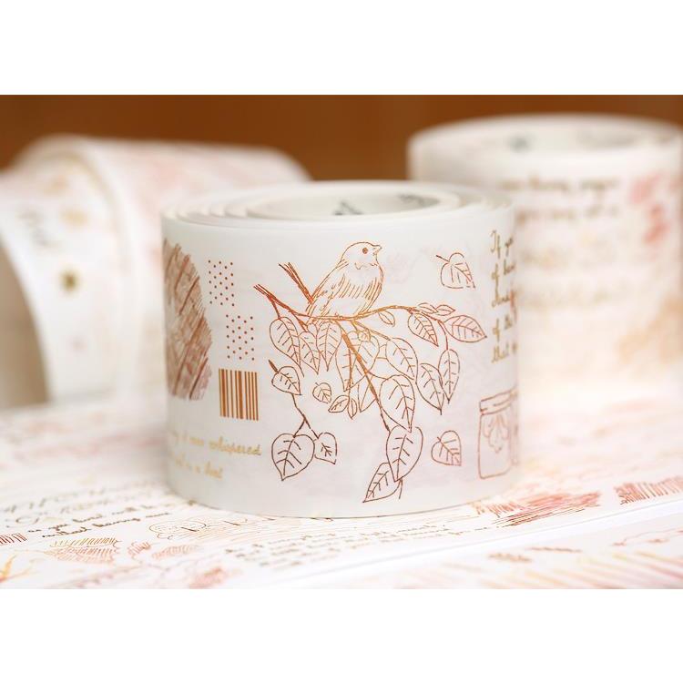 透ける 珍しい 金箔押 マスキングテープ 英語 文字 ◇12種類