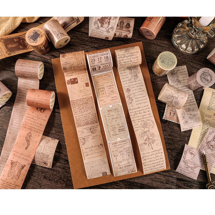 即日出荷 海外 マスキングテープ 珍しい ◇幅5cm 15種類◇ 透ける 英語