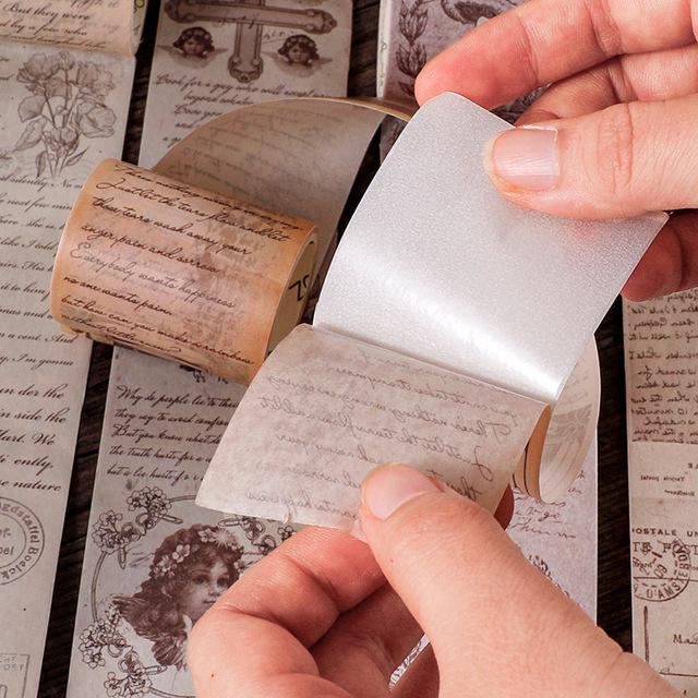 即日出荷 海外 マスキングテープ 珍しい ◇幅5cm 15種類◇ 透ける 英語