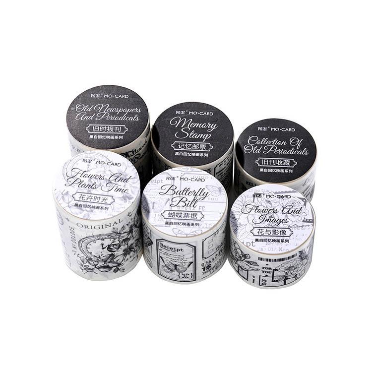 マスキングテープ ワイドタイプ 剥離紙付き 海外 コラージュ素材