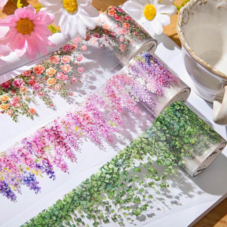 クリアテープ 藤の花 藤 枝 レンガ 敷石 石壁 天然石 ストーン 石目