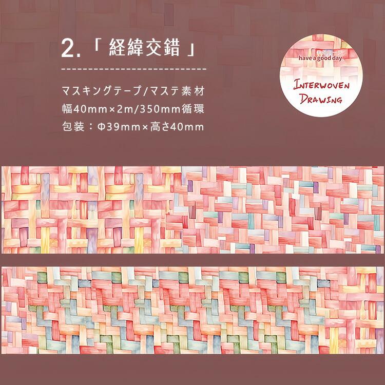 即日出荷 和柄 編み テープ 縞模様 チェック 柄 マスキングテープ 幅広