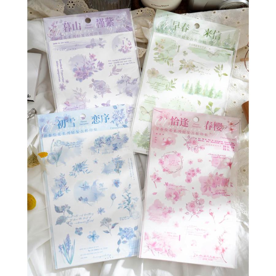こするだけ 転写シール 2シート入 大きめ 絵を描いたように仕上がる 布