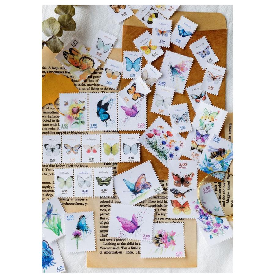 海外 切手 シール ステッカー ステッカーシート ◇全8種類◇手帳デコ