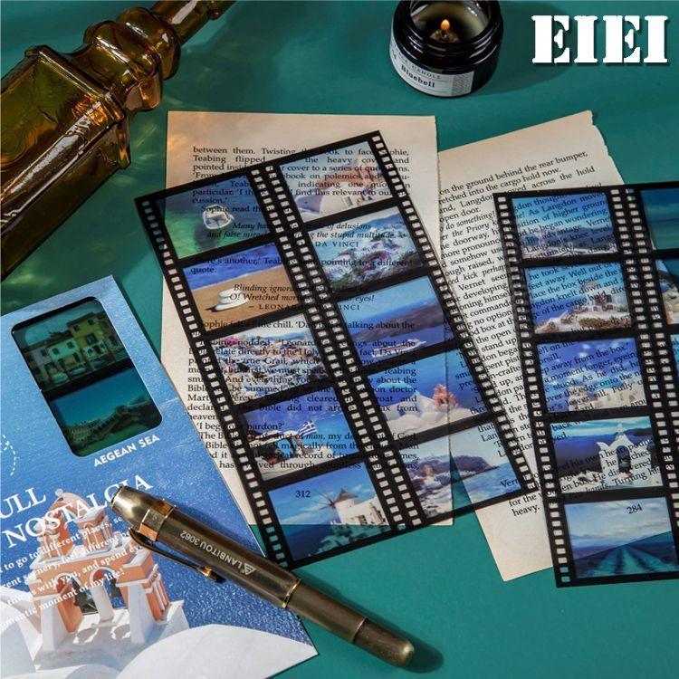 即日出荷 海外 ネガフィルム シール ステッカー クリア PET コラージュ