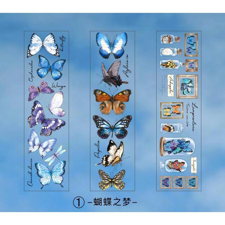 海外ステッカー クリア PET素材 ドライフラワー ジャンクジャーナル