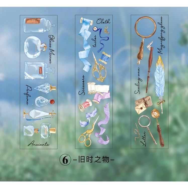 海外ステッカー クリア PET素材 ドライフラワー ジャンクジャーナル