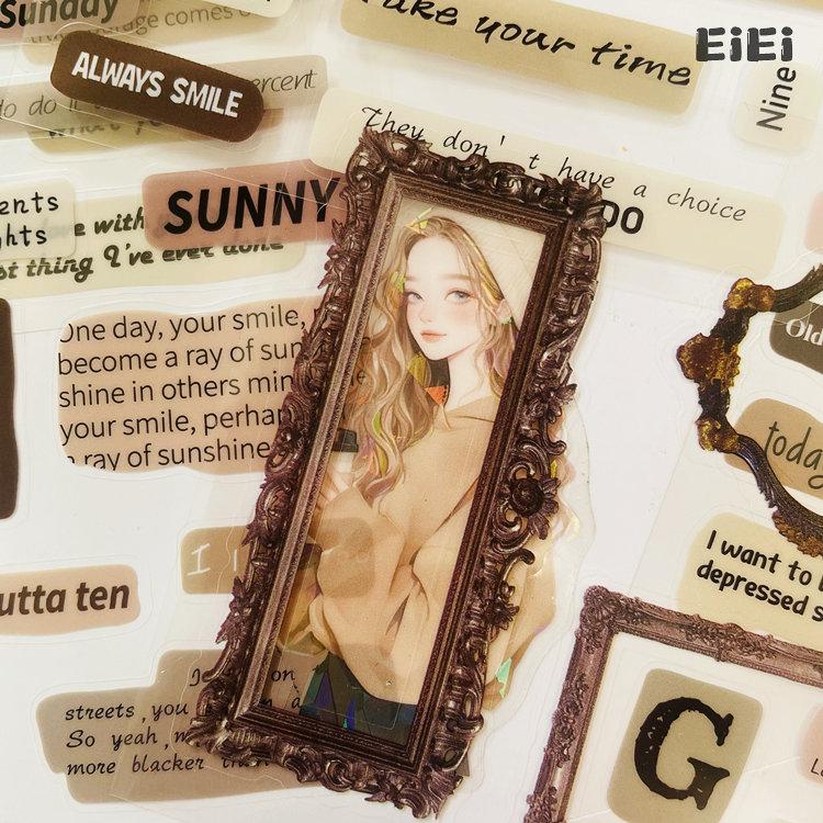 フレームシール 枠 額縁 PETシール アンティーク調 型抜き