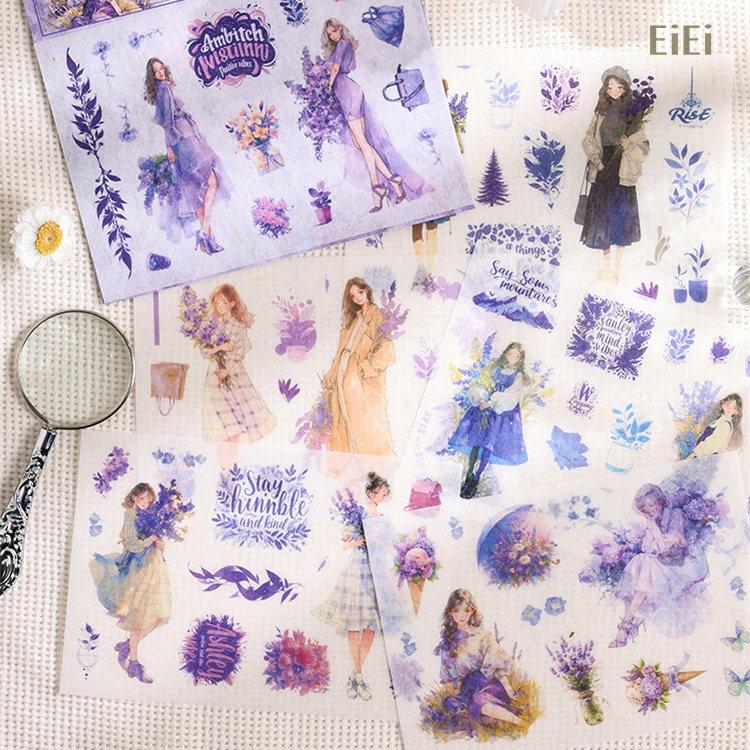 型抜き シールシート 柄違い6シート マスキングテープ素材 コラージュ