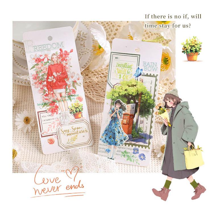 型抜き シールシート 柄違い6シート マスキングテープ素材 コラージュ