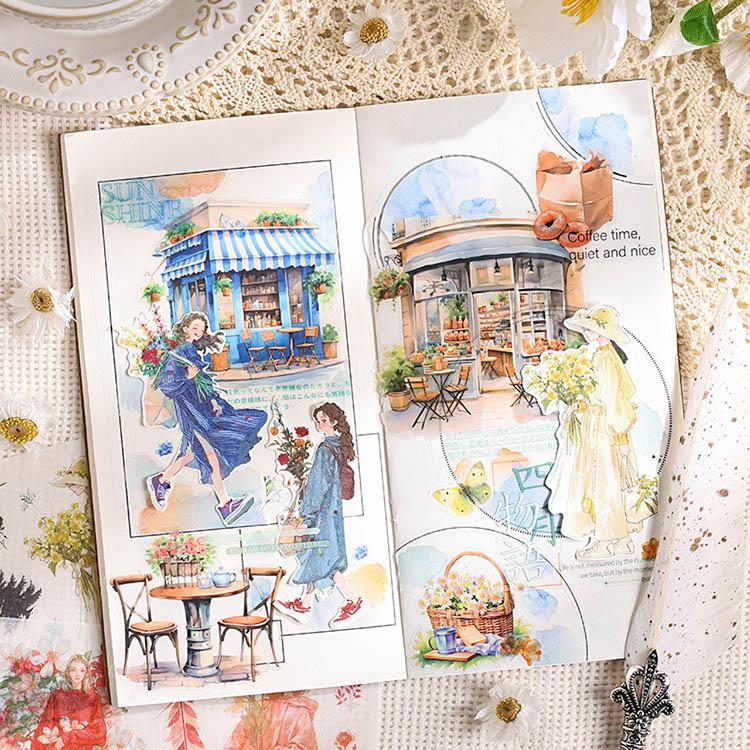 型抜き シールシート 柄違い6シート マスキングテープ素材 コラージュ