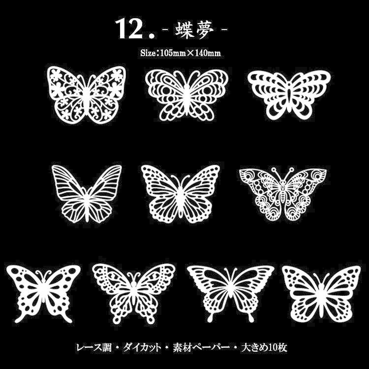 即日出荷 上品 ホワイト レース ペーパー ダイカット コラージュ素材