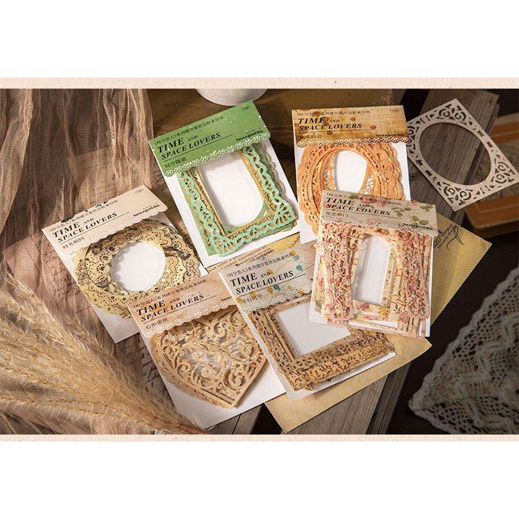 海外 カッティング デザインペーパー 切り絵 10枚10柄入り 大きめ