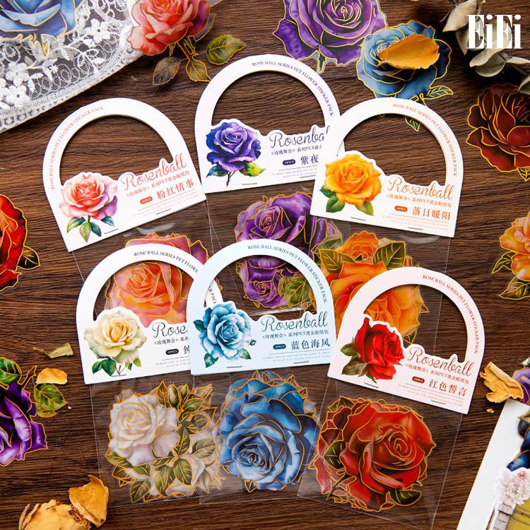 ムチャの心シリーズ　金箔押しステッカー　コラージュ素材シール　8種　80枚 ムチャの心シリーズ 金箔押しステッカー コラージュ素材シール 8