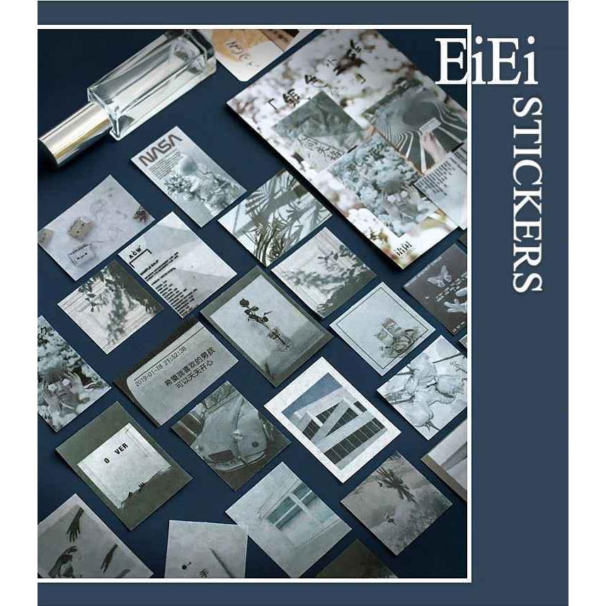 100枚 海外シール マスキングテープ素材◇色別6種◇和紙 半透明