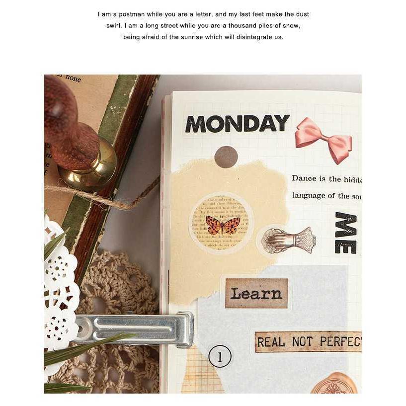 即納 100枚 フレークシール 大容量 コラージュ素材 セット 海外 マステ