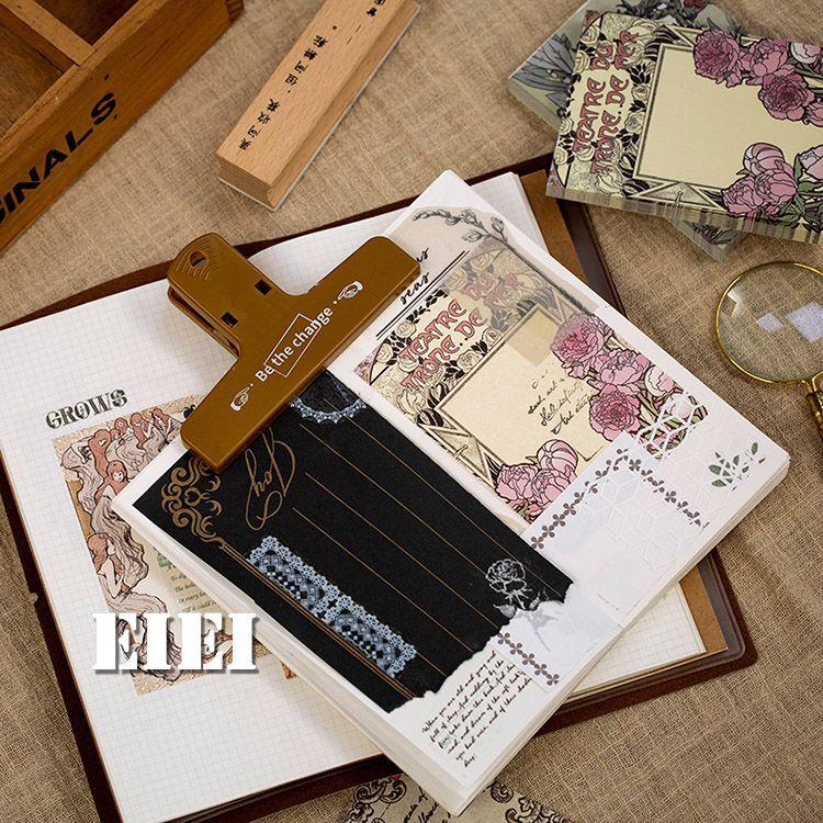 海外製メモ　コラージュメモ　まとめ売り 即日出荷 海外 メモ帳 便箋 メモノート おしゃれ◇1パック同柄100枚