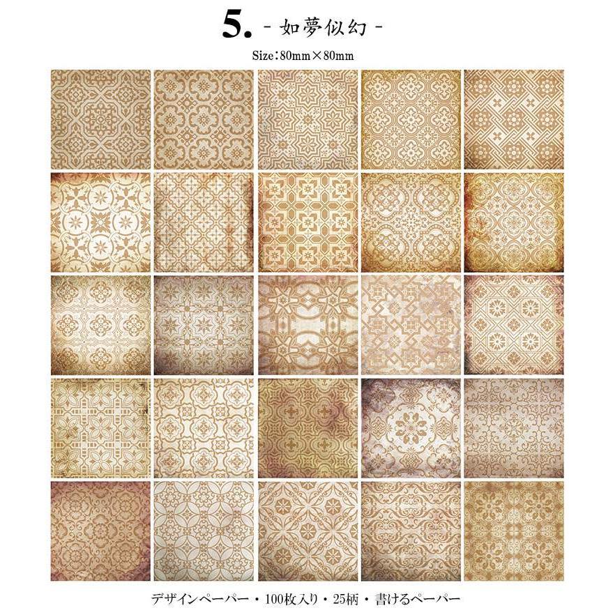 即日出荷 ヴィンテージペーパー 素材ペーパー 素材紙 100枚 和風 洋風