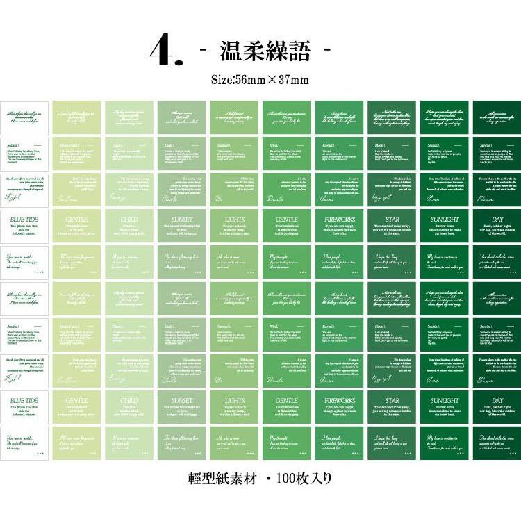 100枚100柄 英語 ミニ素材紙ブック ミニ英辞典ブック 海外 紙もの 紙