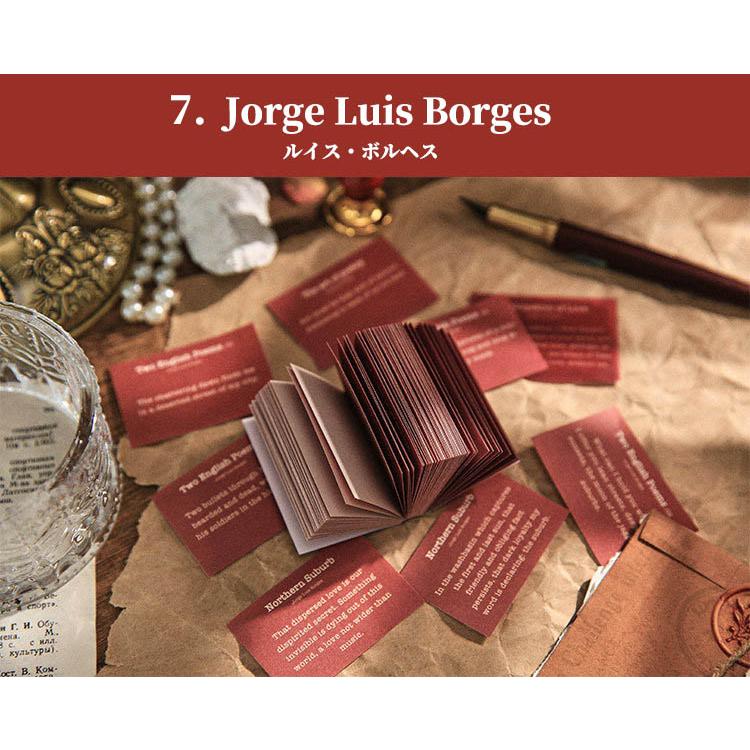 100枚/冊 海外 名人 英語 詩 素材紙ブック 異素材 軽量紙 半透明 硫酸
