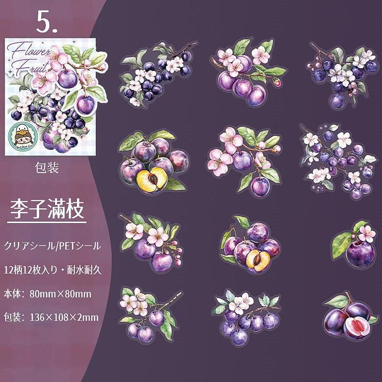 クリアシール 果物 フルーツ いちご イチゴ 桃 リンゴ モモ オレンジ