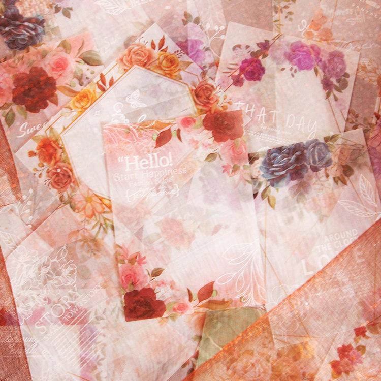 硫酸紙ペーパー 半透明 デザインペーパー 硫酸紙 背景紙 7~14番 海外