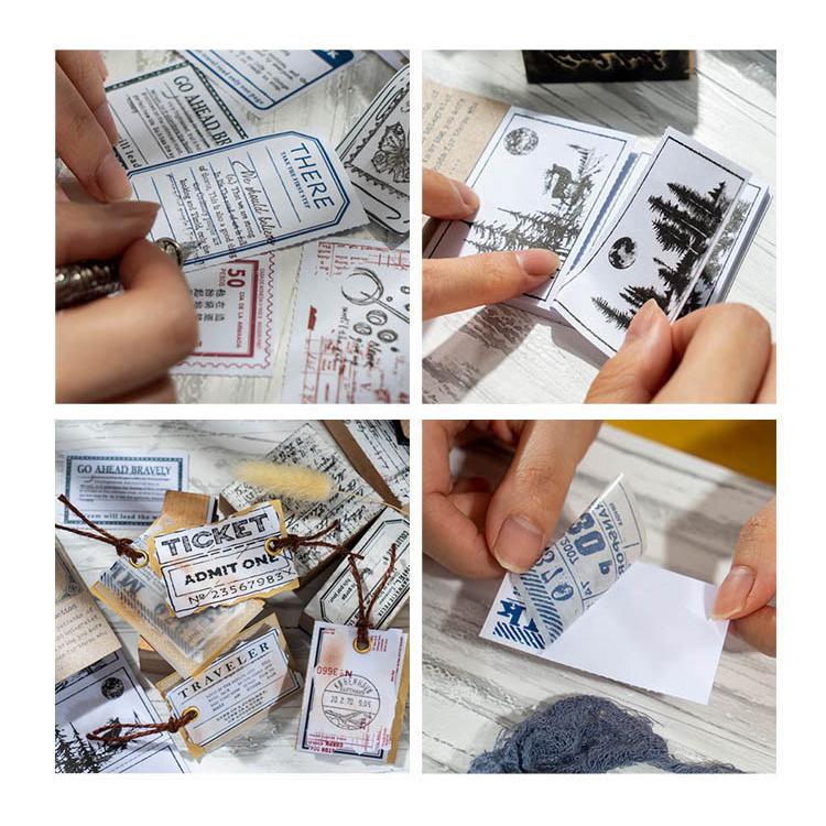 シールブック 縦長 大容量 100枚 20シート/冊 マステシールブック