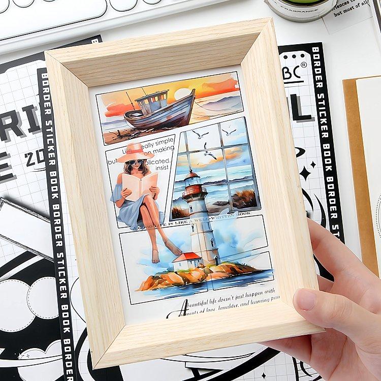 シールブック A4サイズ 製本タイプ マスキングテープ素材 手描き