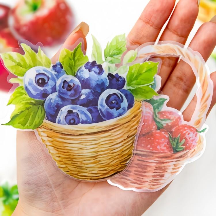 クリアシール 果物 フルーツ いちご イチゴ 桃 リンゴ モモ バナナ