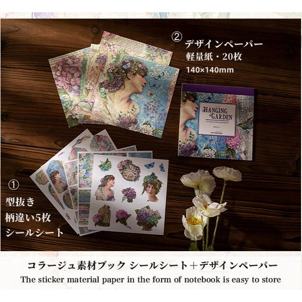 海外コラージュ素材ブック シールブック 25枚 マステシール 海外コラージュ素材ブック シールブック 25枚 マステシール