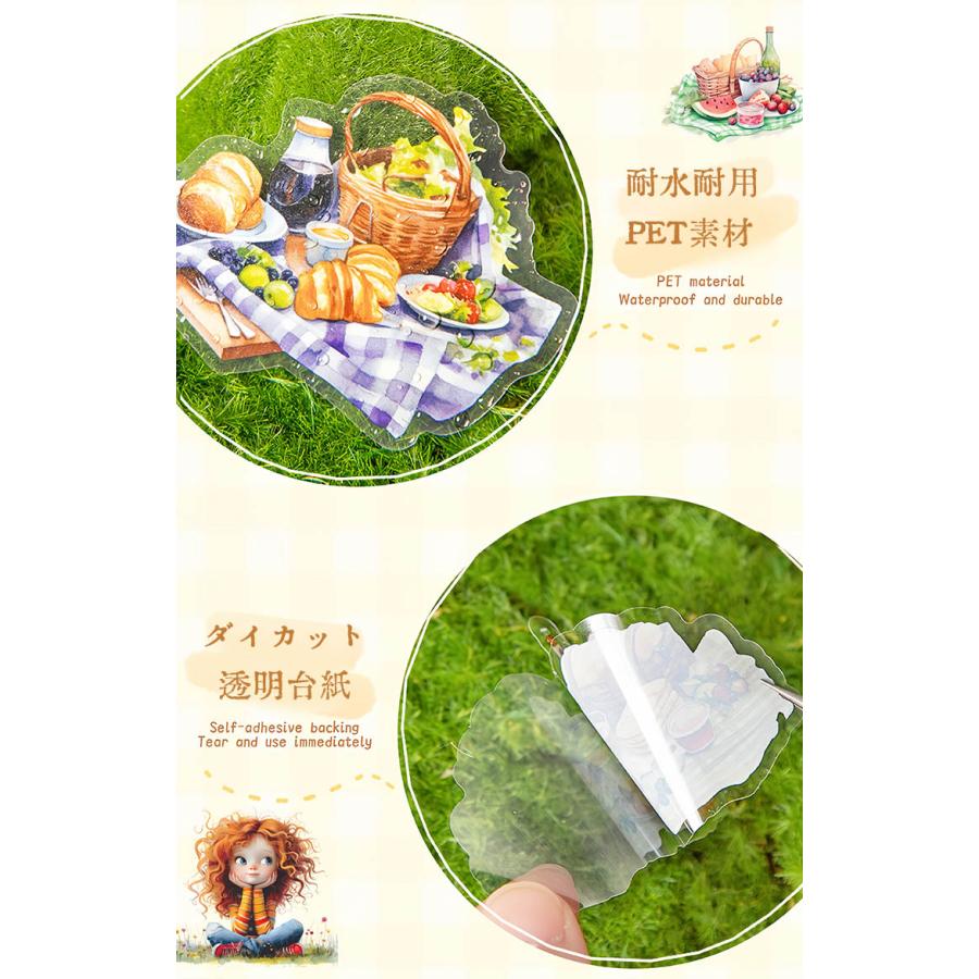 クリアシール 耐水 PET シール 外国 子ども キッズ 子供 ピクニック