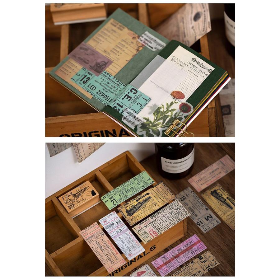 海外レトロデザインペーパー アンティーク 素材紙 手帳デコ コラージュ