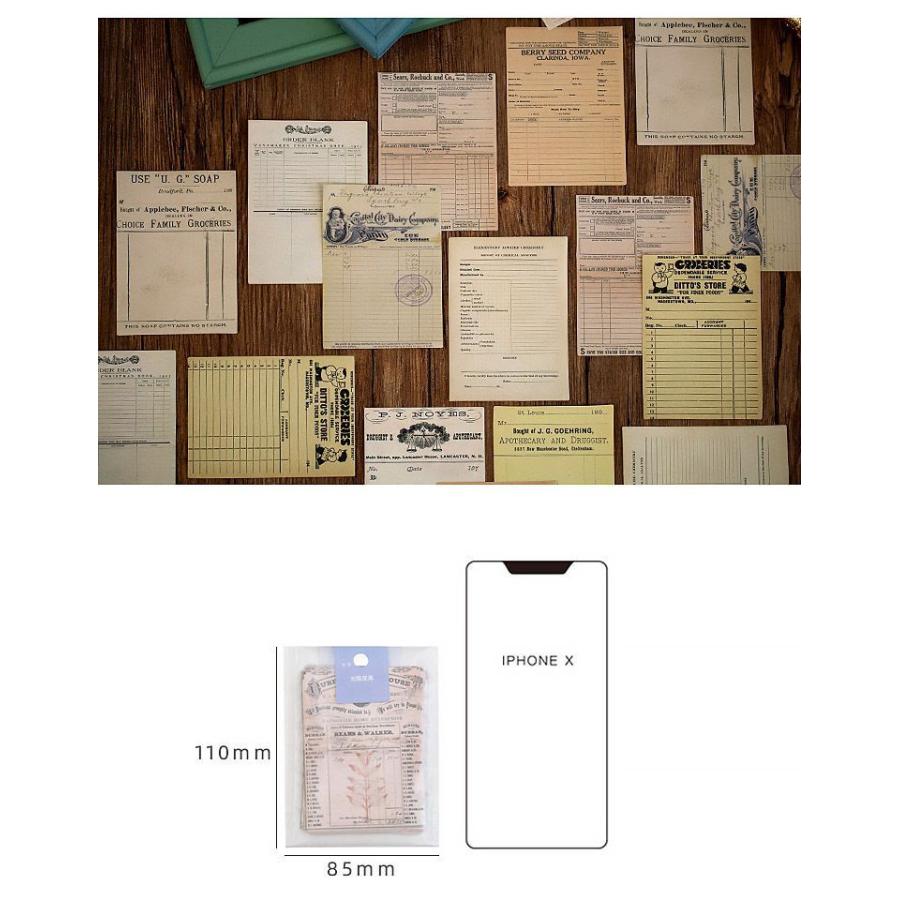 海外レトロデザインペーパー アンティーク 素材紙 手帳デコ コラージュ