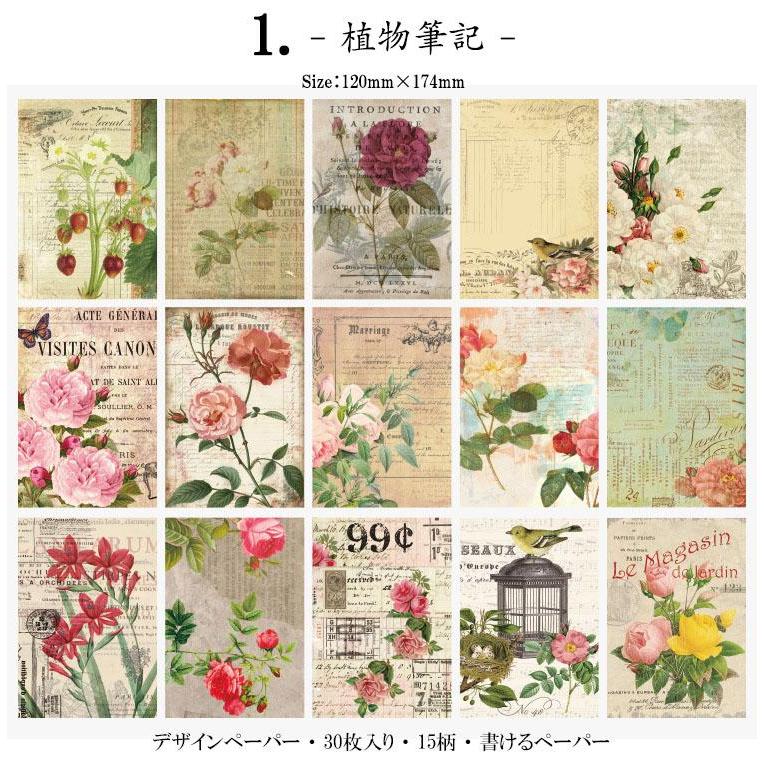 即納 ヴィンテージペーパー 海外 コラージュ 素材 デザインペーパー