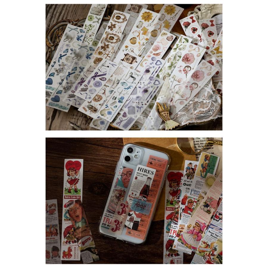 即日出荷 海外ステッカー シールシート 大きめ 縦長 手帳 デコ