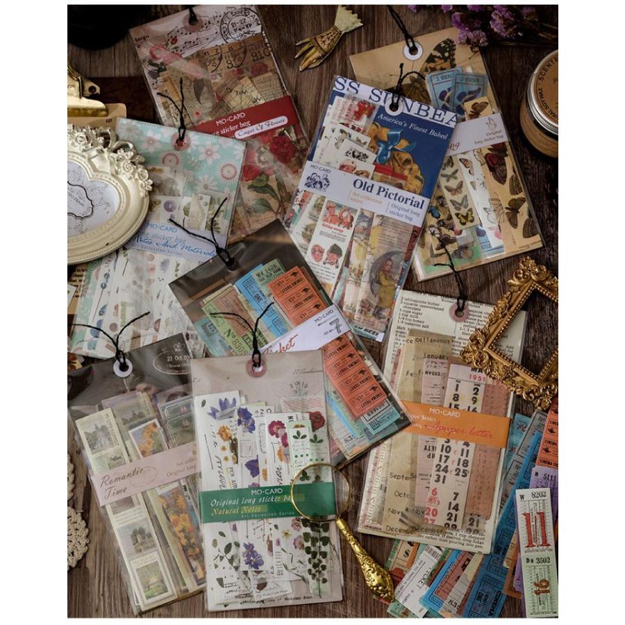 即日出荷 海外ステッカー シールシート 大きめ 縦長 手帳 デコ