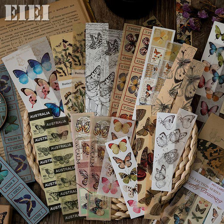 即日出荷 海外ステッカー シールシート 大きめ 縦長 手帳 デコ