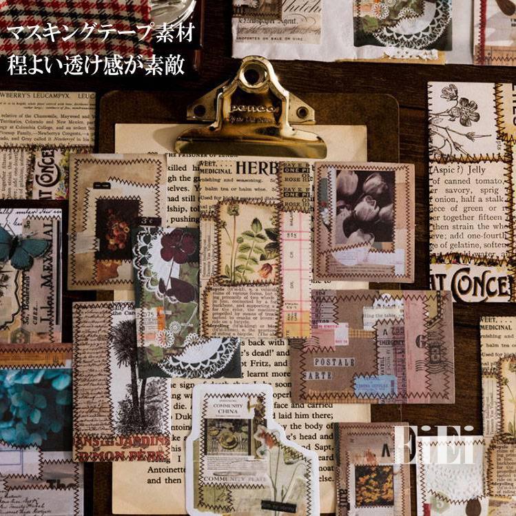 コラージュ用品まとめ売り　デザペ・トレペ・海外マステ・人物ステッカー・ナモンさん 紙モノ コラージュ素材 海外作家 マステ デザペ 人物ステッカー まとめ