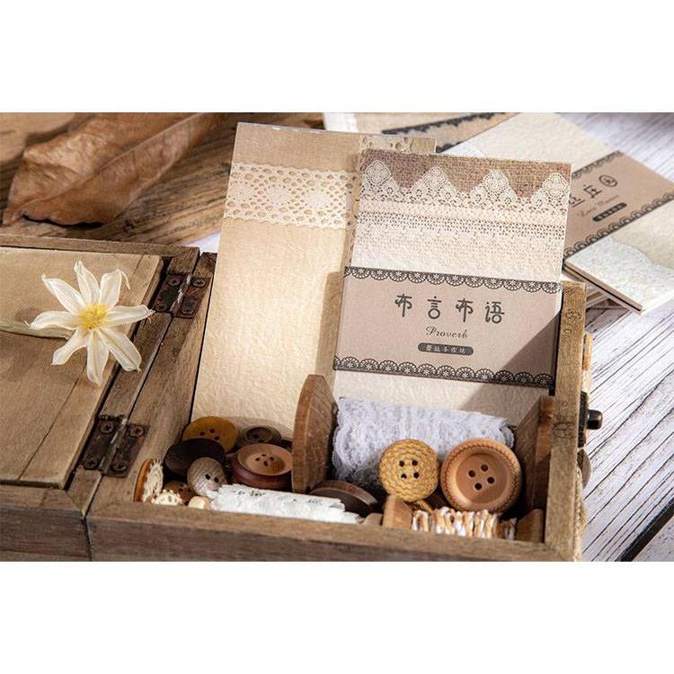 きれいなB品♡大容量カードメモset 6種300枚♡コラージュ　デザインペーパー 即日出荷 レース柄 便箋 メモパッド ◇30枚 5種類紙質◇ レース模様