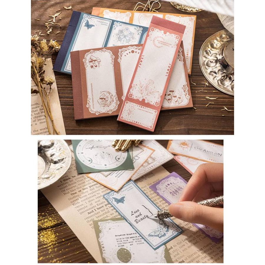 海外便箋 メモ レトロ 30枚 ミシン目付き クラシック フレーム