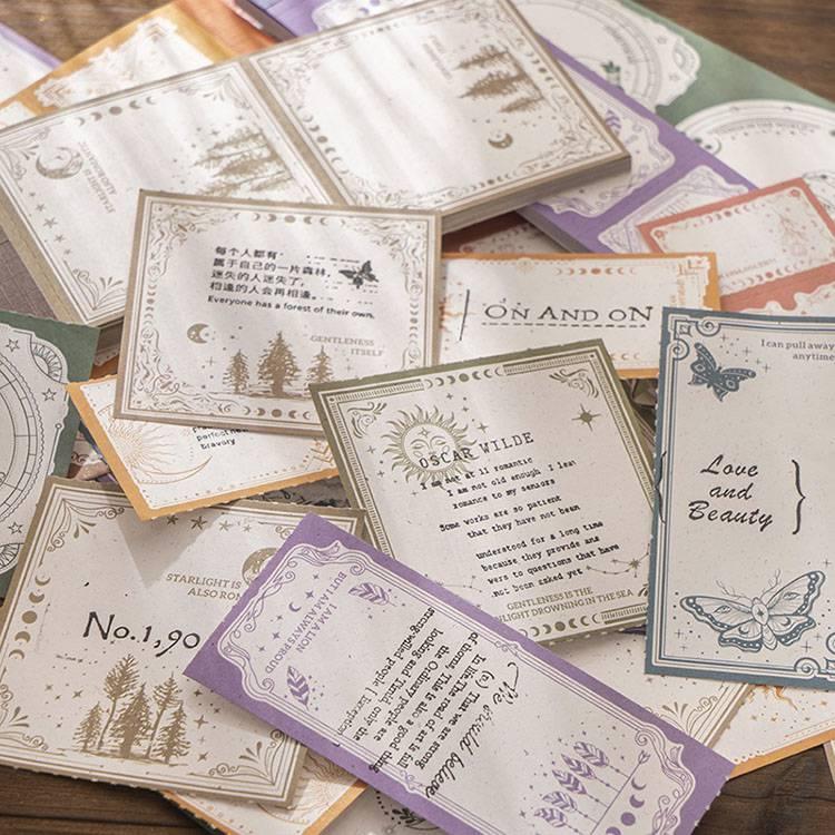 海外便箋 メモ レトロ 30枚 ミシン目付き クラシック フレーム