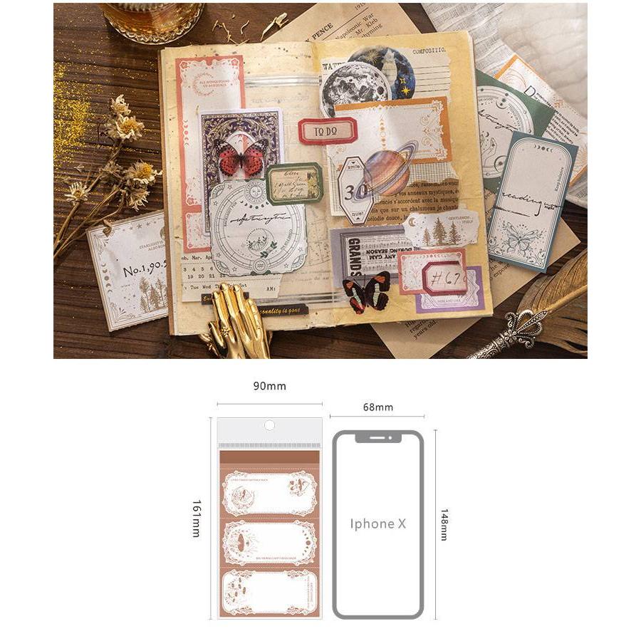 海外便箋 メモ レトロ 30枚 ミシン目付き クラシック フレーム